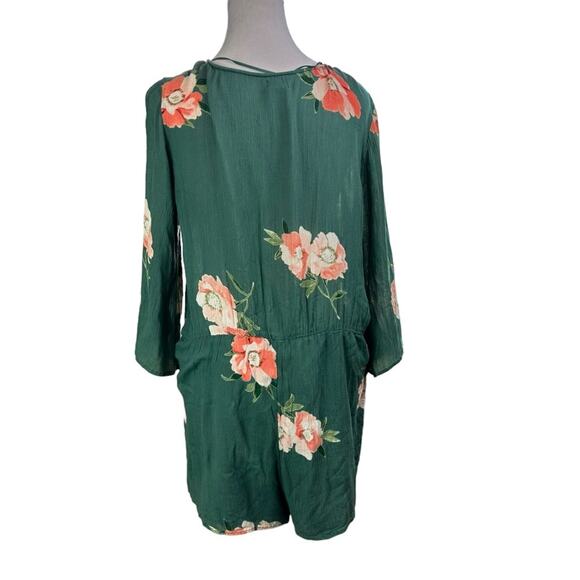 O'Neill Indica Floral Short Romper Green Size Medium - Picture 4 of 10